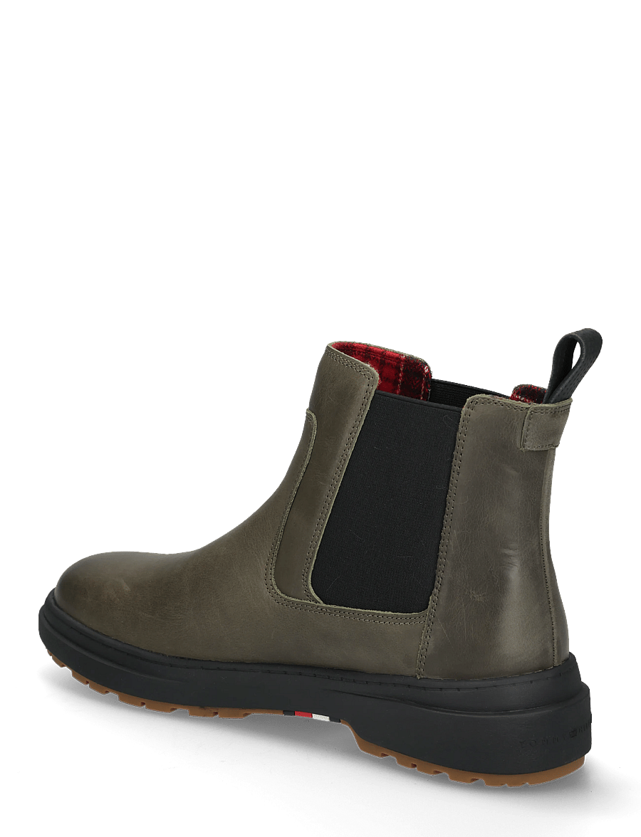 Tommy Hilfiger - HILFIGER OUTDOOR WARM LTH CHEL - chelsea-saapad - platinum olive - 1