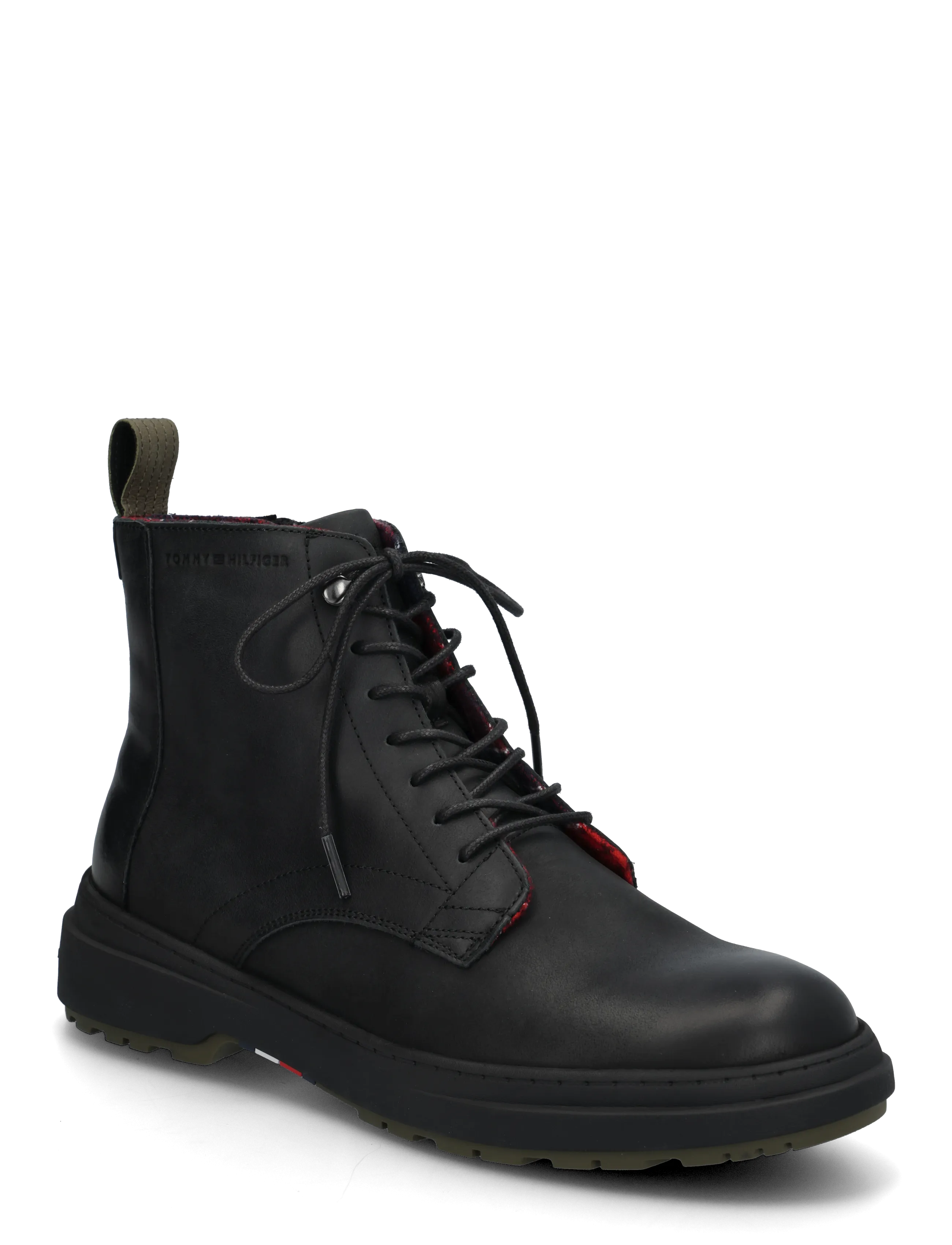 Tommy Hilfiger HILFIGER OUTDOOR WARM LTH BOOT - Schnürstiefel - BLACK / black