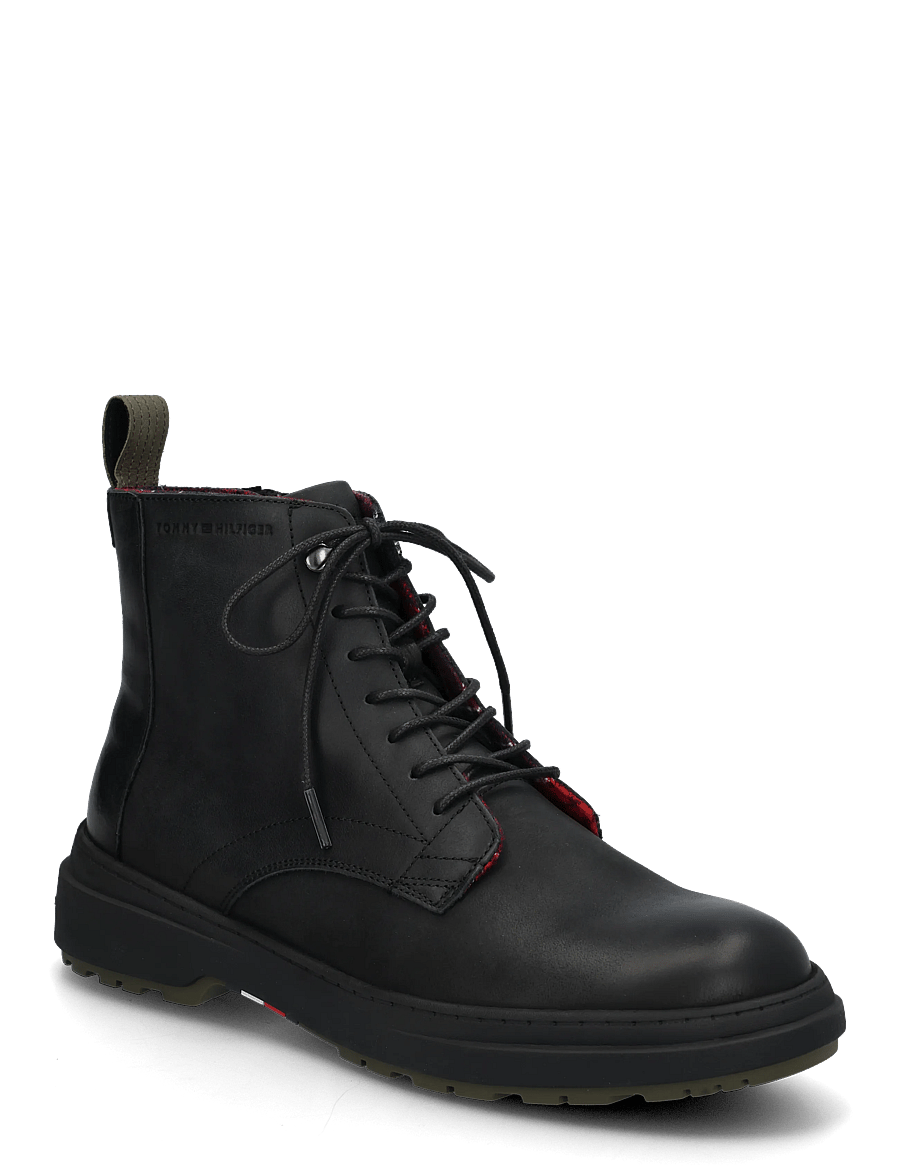 Tommy Hilfiger - HILFIGER OUTDOOR WARM LTH BOOT - vinterkängor - black - 0