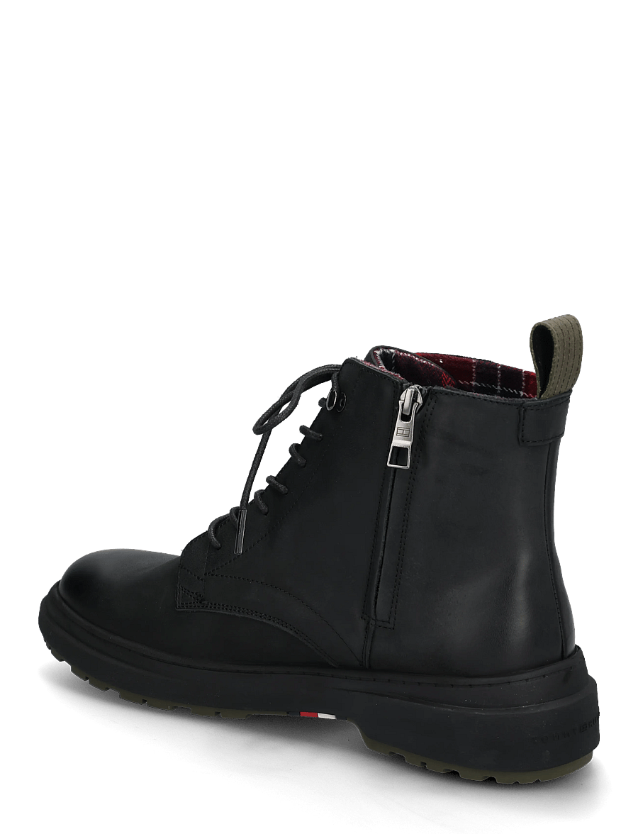 Tommy Hilfiger - HILFIGER OUTDOOR WARM LTH BOOT - vinterkängor - black - 1