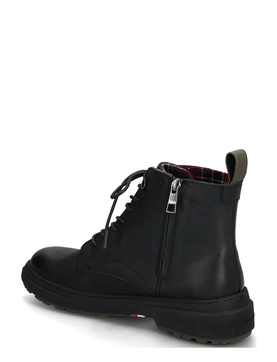 Tommy Hilfiger - HILFIGER OUTDOOR WARM LTH BOOT - talvesaapad - black - 1