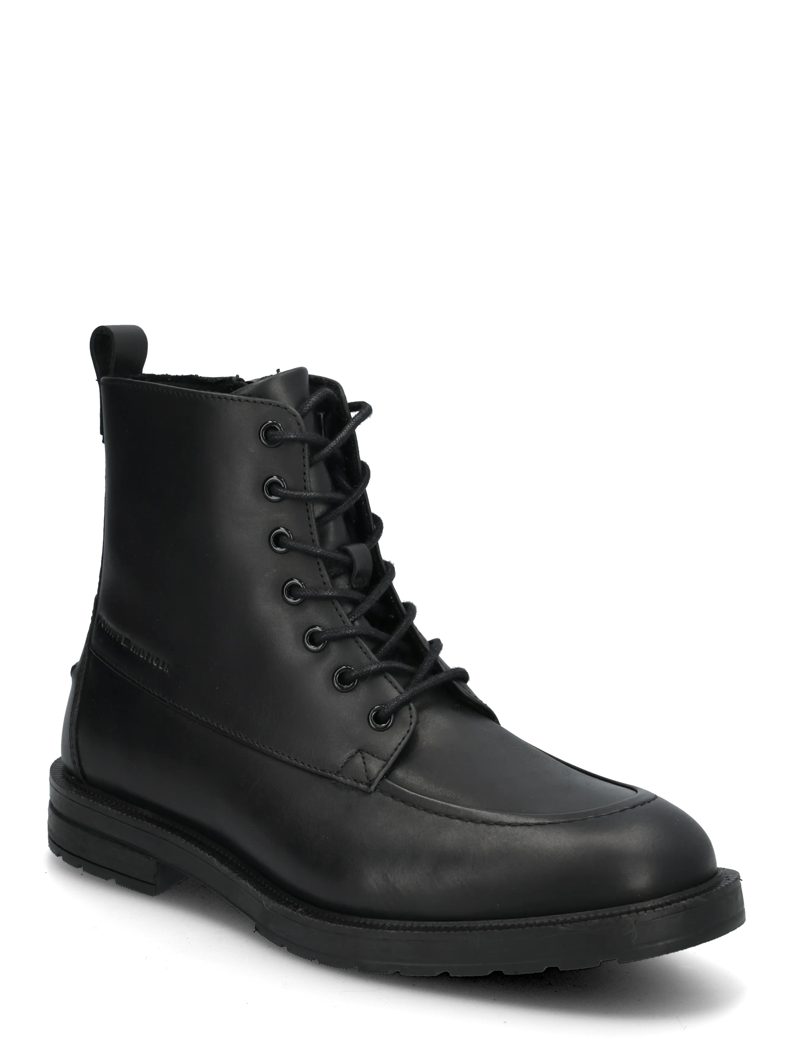 Tommy Hilfiger CLEATED HILFIGER BRUSH WL BOOT - Tommy Hilfiger - BLACK / black