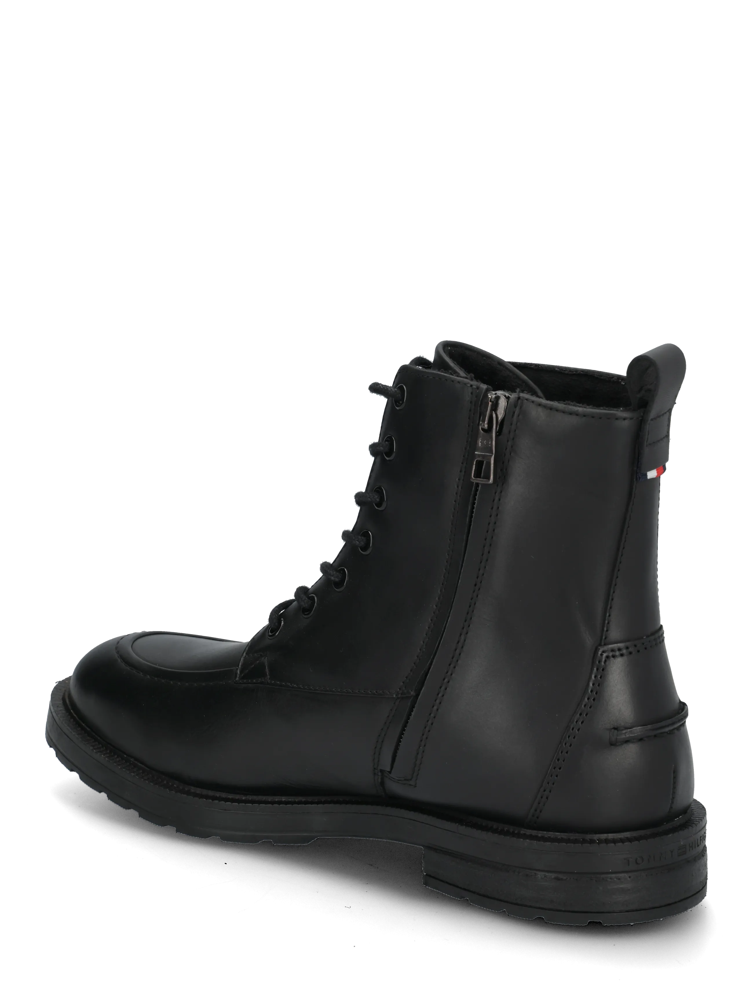 Tommy Hilfiger - CLEATED HILFIGER BRUSH WL BOOT - schnürstiefel - black - 1