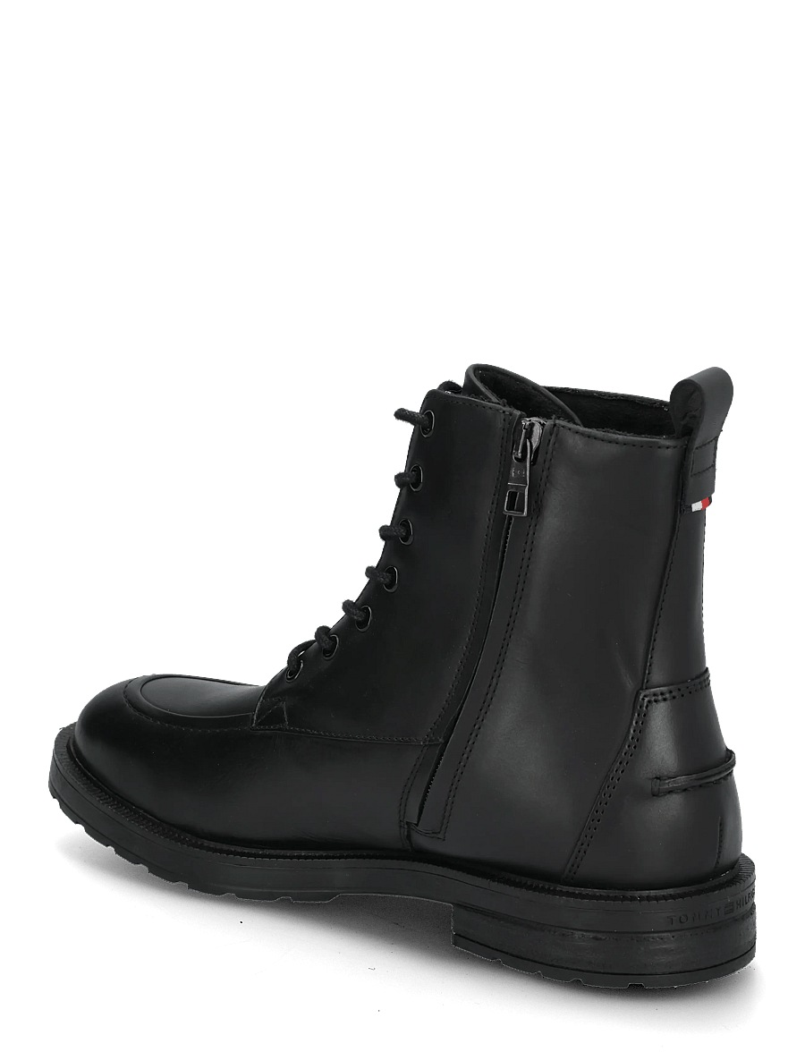 Tommy Hilfiger - CLEATED HILFIGER BRUSH WL BOOT - schnürstiefel - black - 1