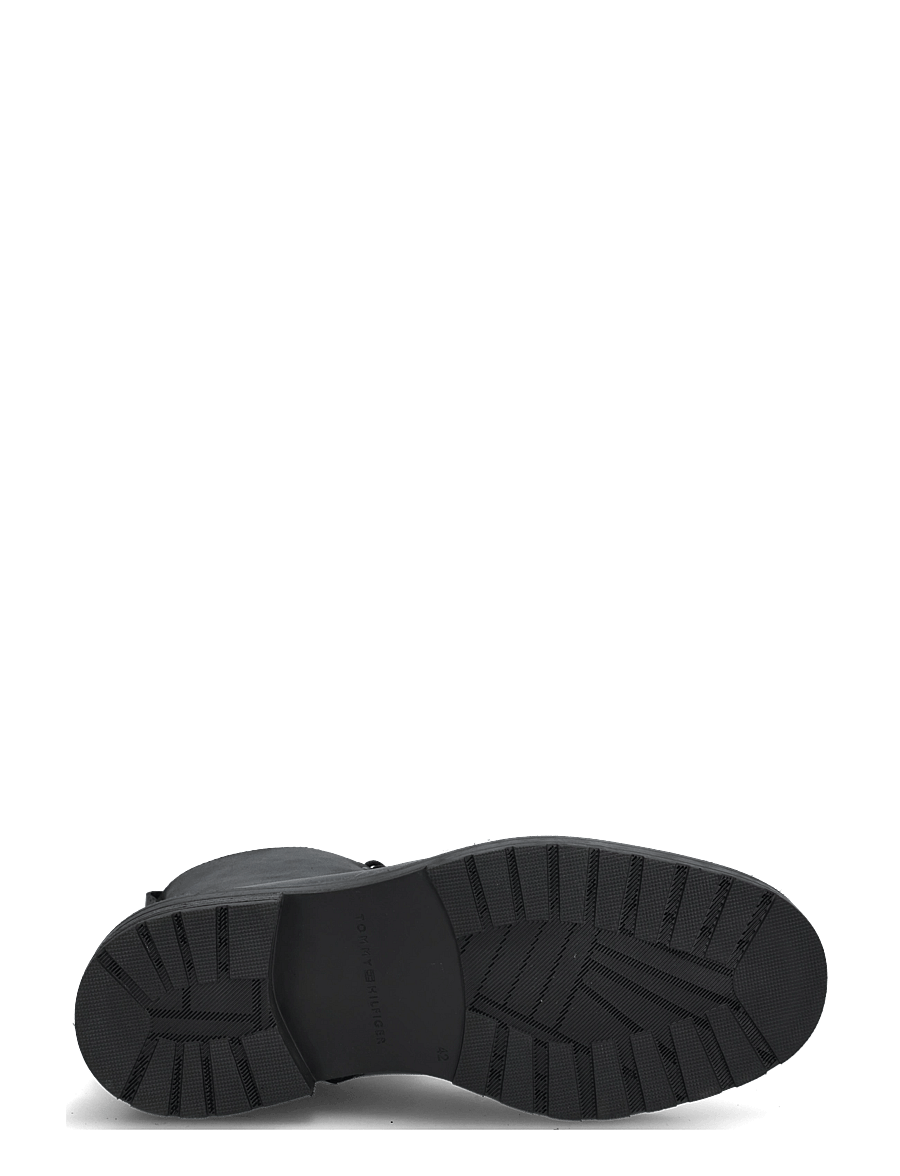 Tommy Hilfiger - CLEATED HILFIGER BRUSH WL BOOT - schnürstiefel - black - 4