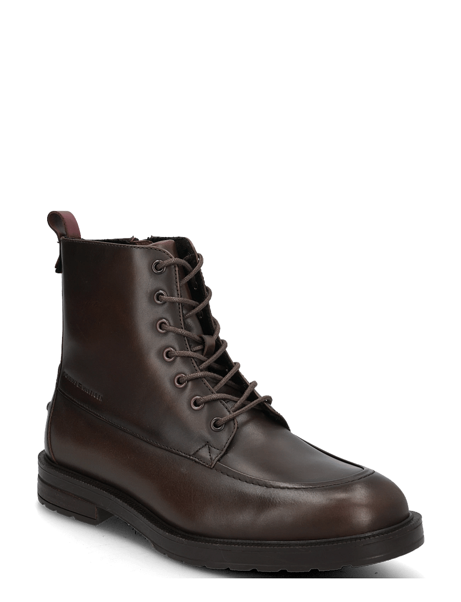 Tommy Hilfiger - CLEATED HILFIGER BRUSH WL BOOT - paeltega saapad - brushed brown - 0