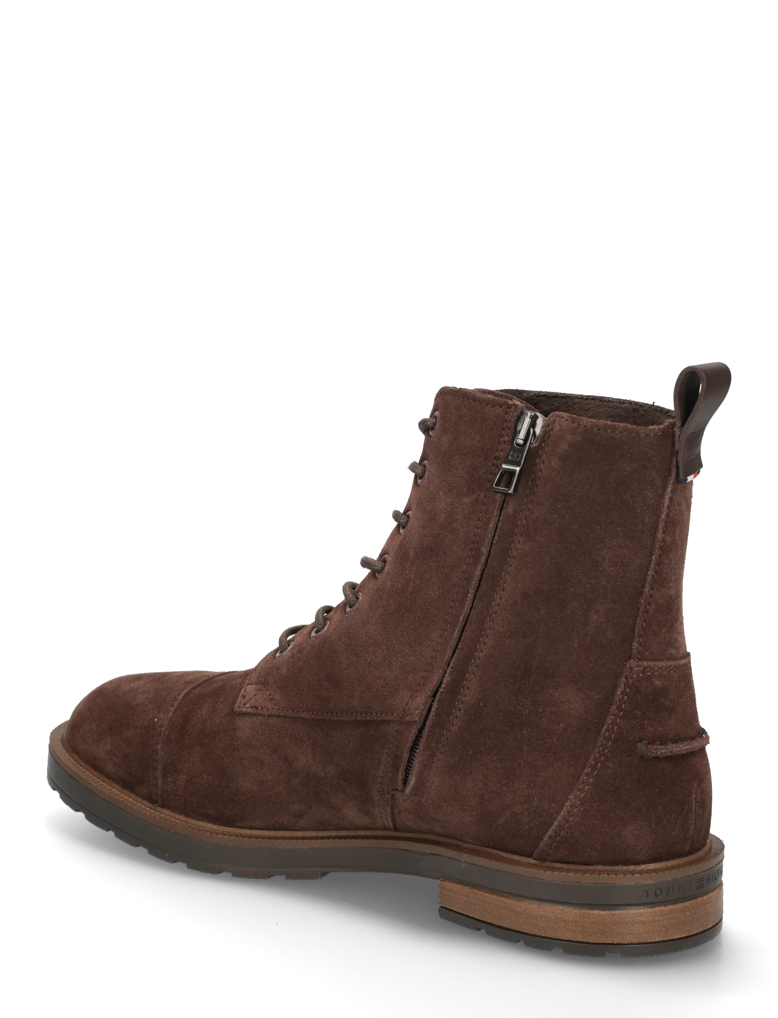 Tommy Hilfiger - CLEATED HILFIGER SDE MOC BOOT - kängor med snörning - cocoa - 1