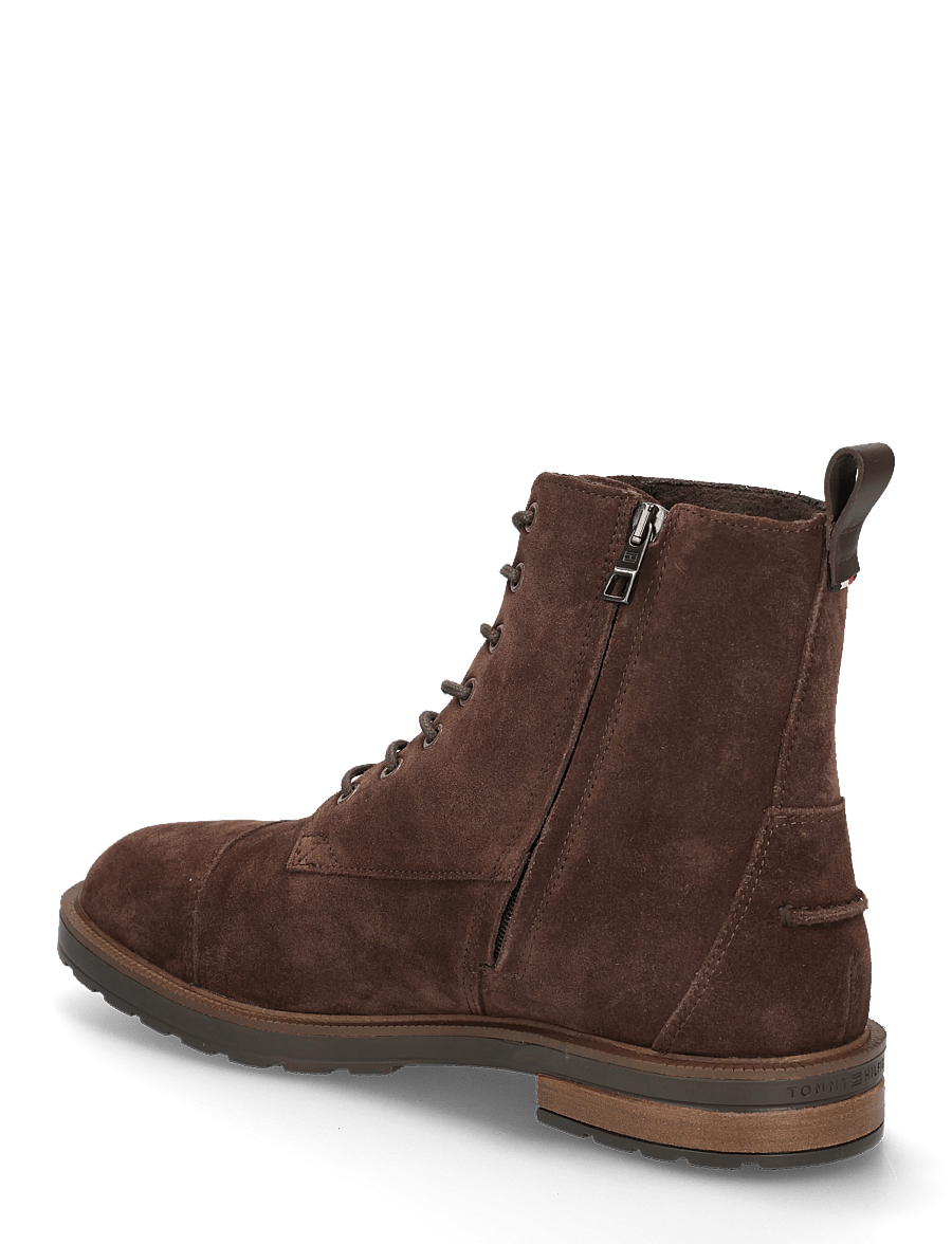 Tommy Hilfiger - CLEATED HILFIGER SDE MOC BOOT - kängor med snörning - cocoa - 1
