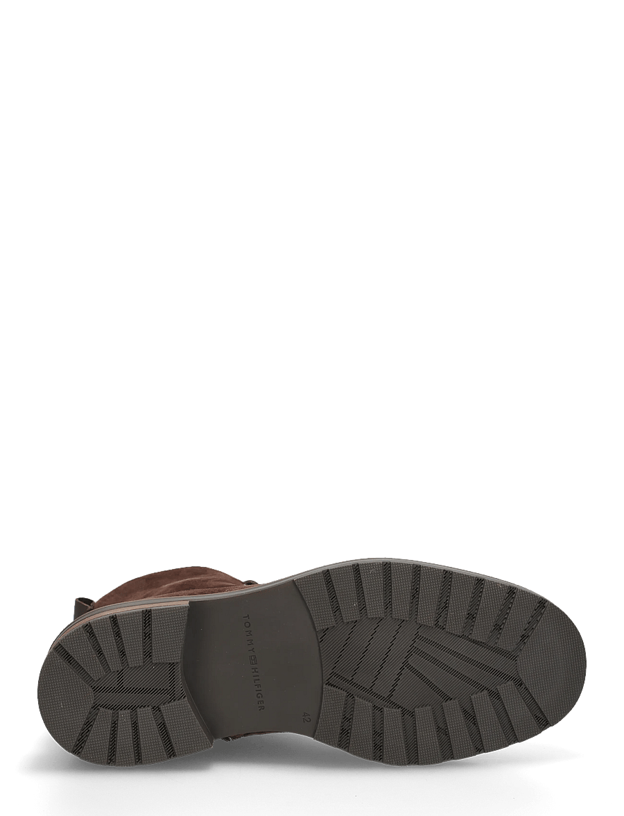 Tommy Hilfiger - CLEATED HILFIGER SDE MOC BOOT - kängor med snörning - cocoa - 4