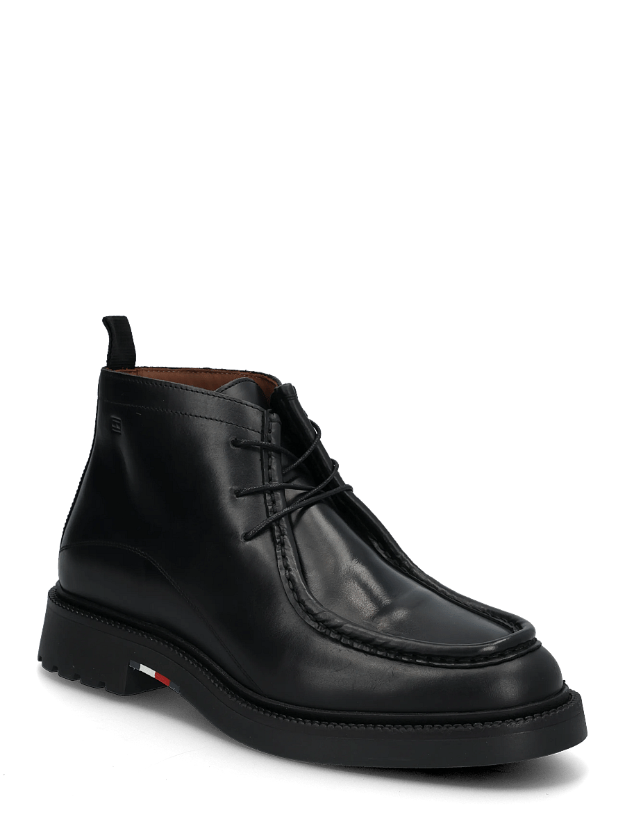 Tommy Hilfiger - CORPORATE CASUAL LTH MOC CHUKKA - shoppa efter tillfälle - black - 0