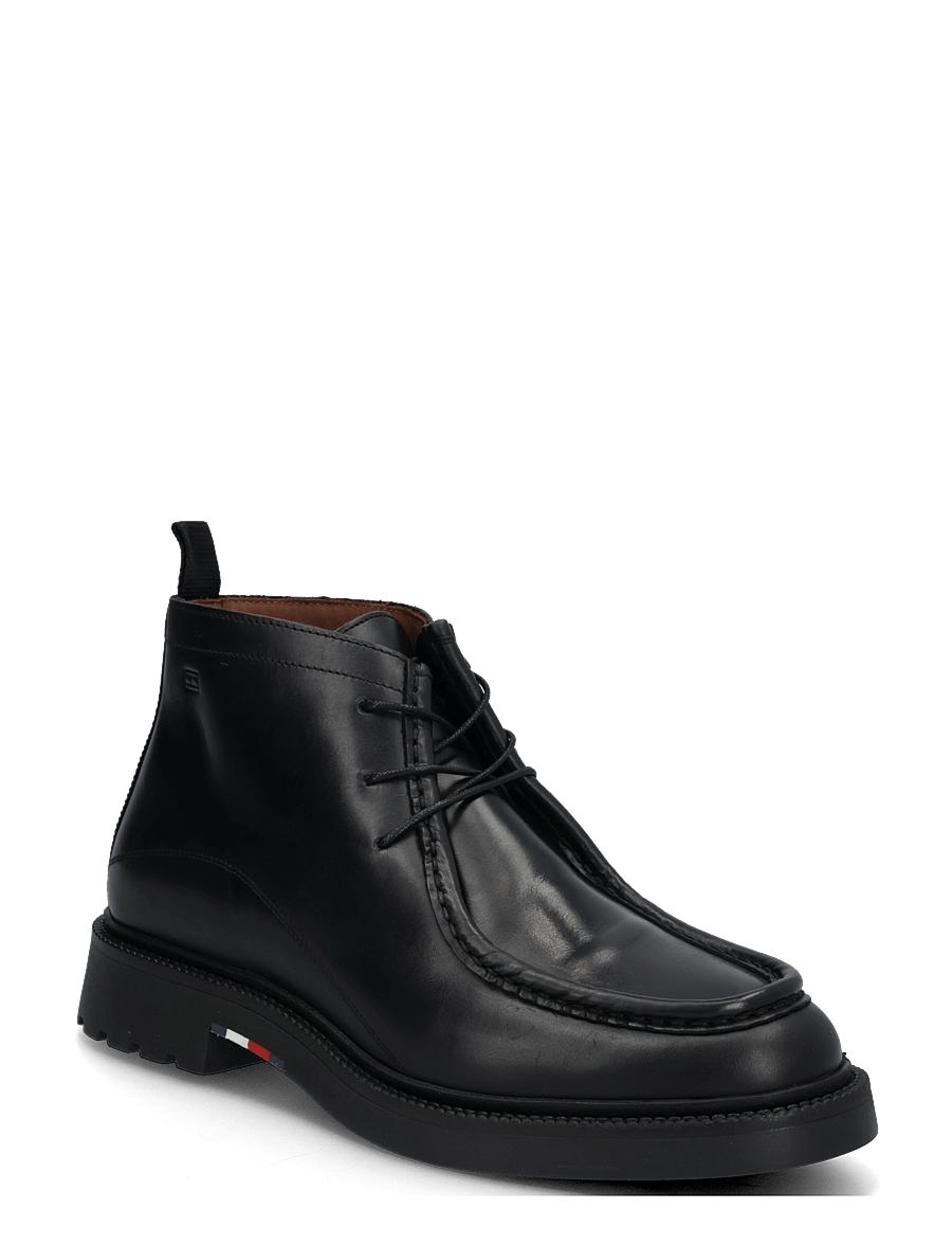 Tommy Hilfiger - CORPORATE CASUAL LTH MOC CHUKKA - moc-toe kingad - black - 0