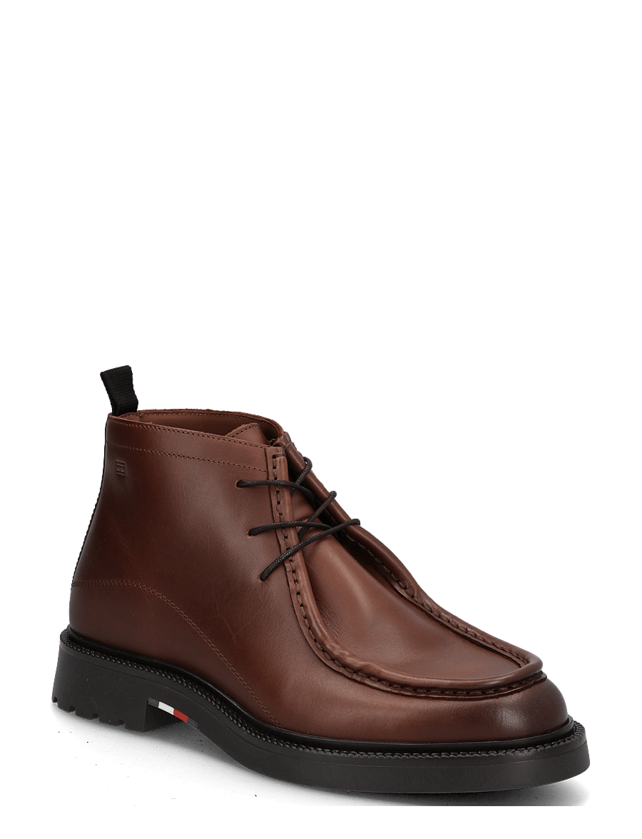 Tommy Hilfiger - CORPORATE CASUAL LTH MOC CHUKKA - moc toe skor - winter cognac - 0