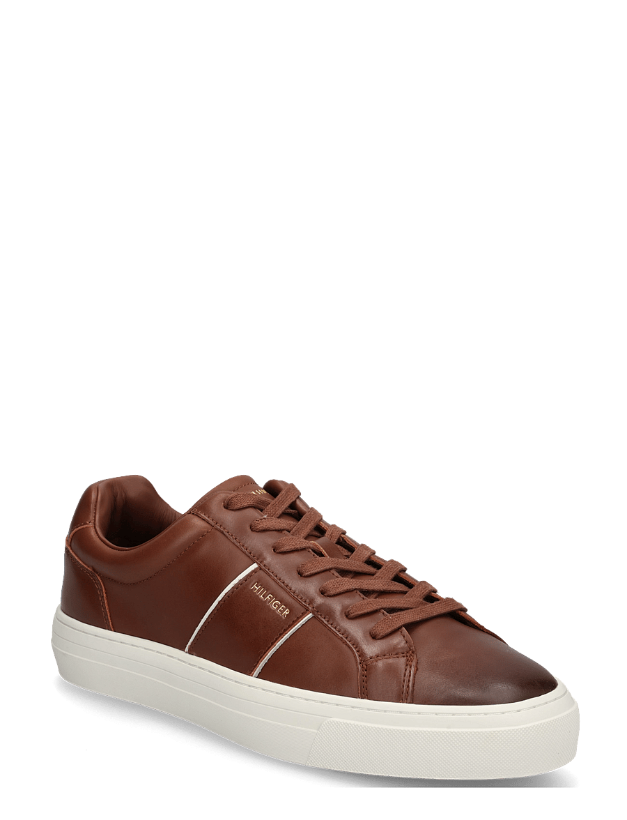 Tommy Hilfiger - DRESS CASUAL LEATHER SNEAKER - low-top sneaker - winter cognac - 0