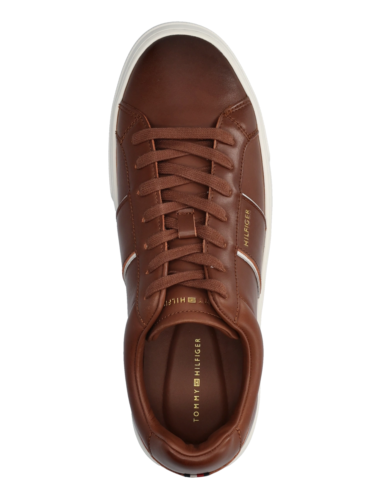 Tommy Hilfiger - DRESS CASUAL LEATHER SNEAKER - winter cognac - 3