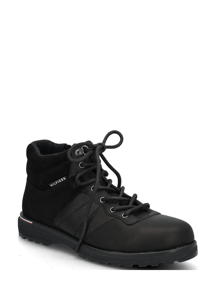 Tommy Hilfiger - CORPORATE OUTDOOR WARM LTH BOOT - schnürstiefel - black - 0