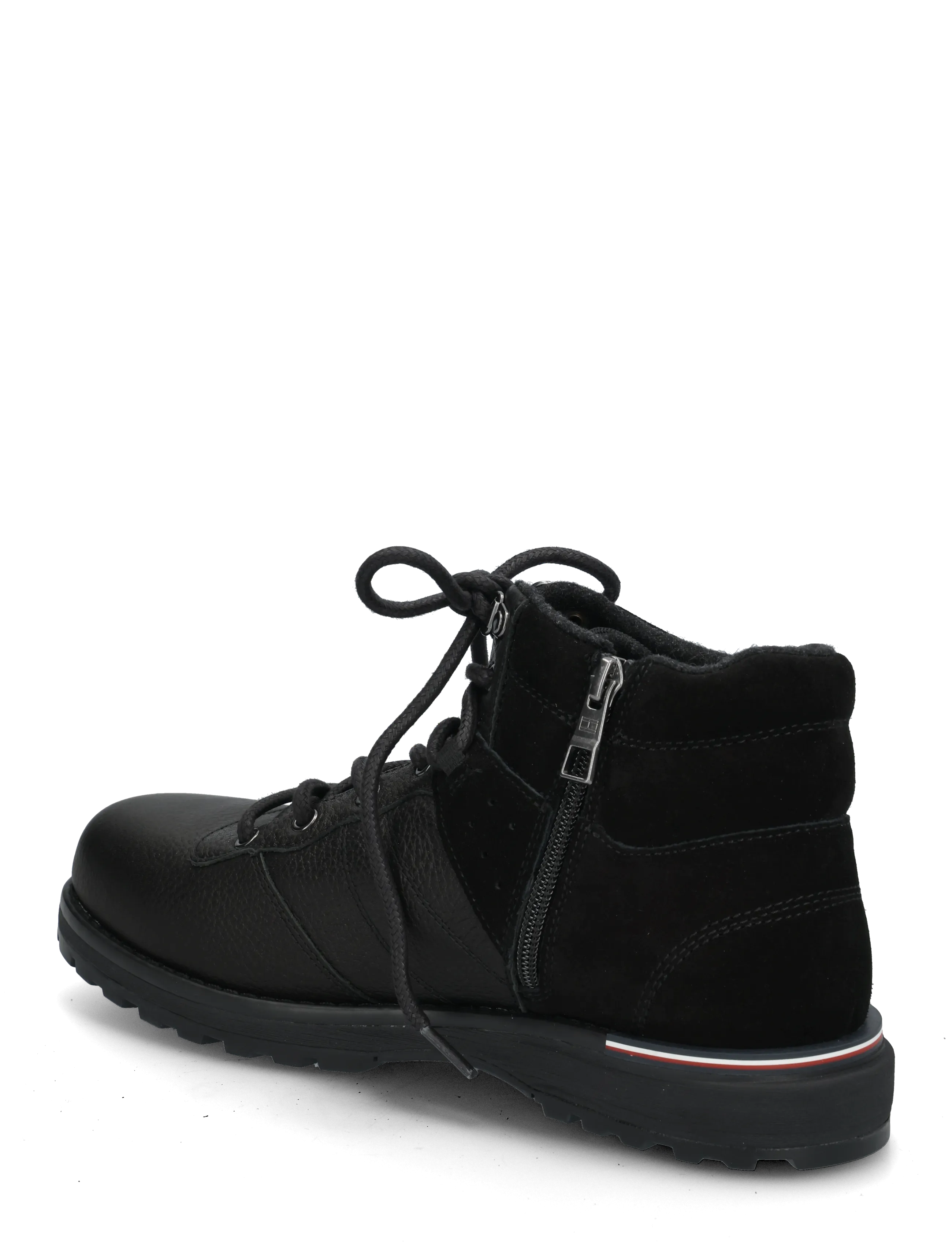 Tommy Hilfiger - CORPORATE OUTDOOR WARM LTH BOOT - schnürstiefel - black - 1