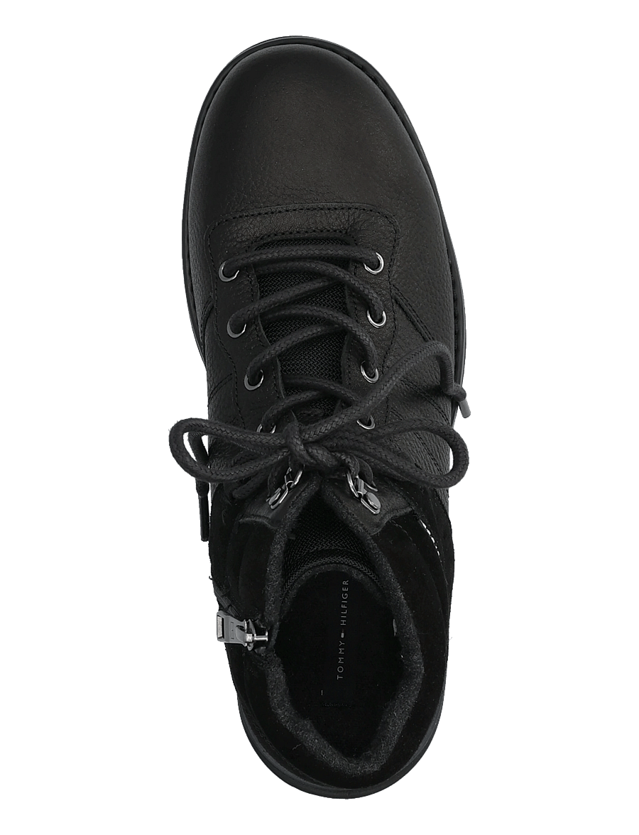 Tommy Hilfiger - CORPORATE OUTDOOR WARM LTH BOOT - schnürstiefel - black - 3