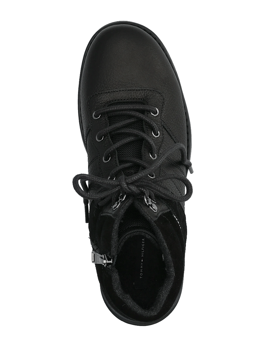 Tommy Hilfiger - CORPORATE OUTDOOR WARM LTH BOOT - schnürstiefel - black - 3