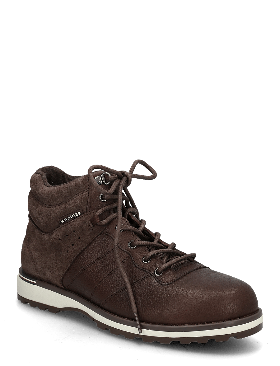 Tommy Hilfiger - CORPORATE OUTDOOR WARM LTH BOOT - schnürstiefel - cocoa - 0