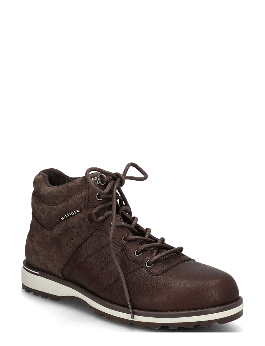 Tommy Hilfiger - CORPORATE OUTDOOR WARM LTH BOOT - schnürstiefel - cocoa - 0