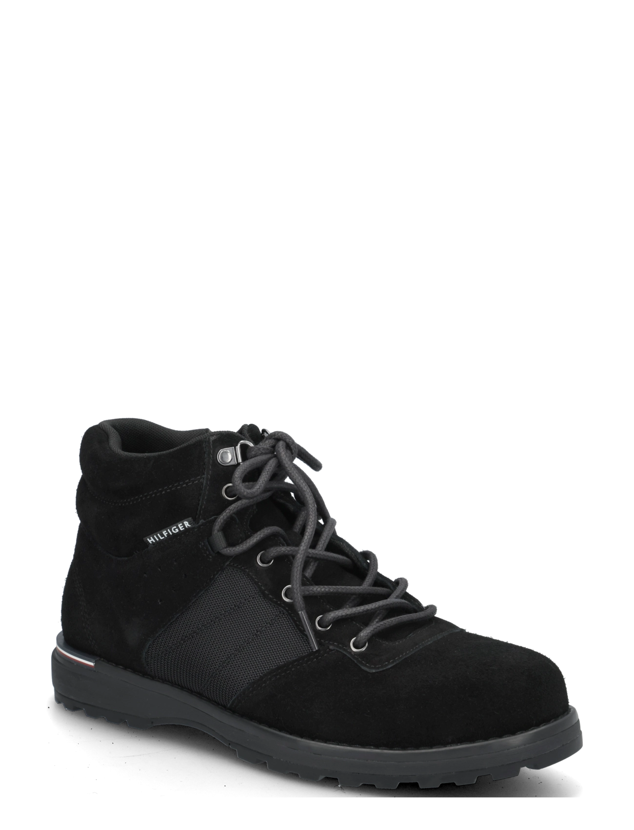 Tommy Hilfiger CORPORATE OUTDOOR SUEDE BOOT - Schuhe - BLACK / black