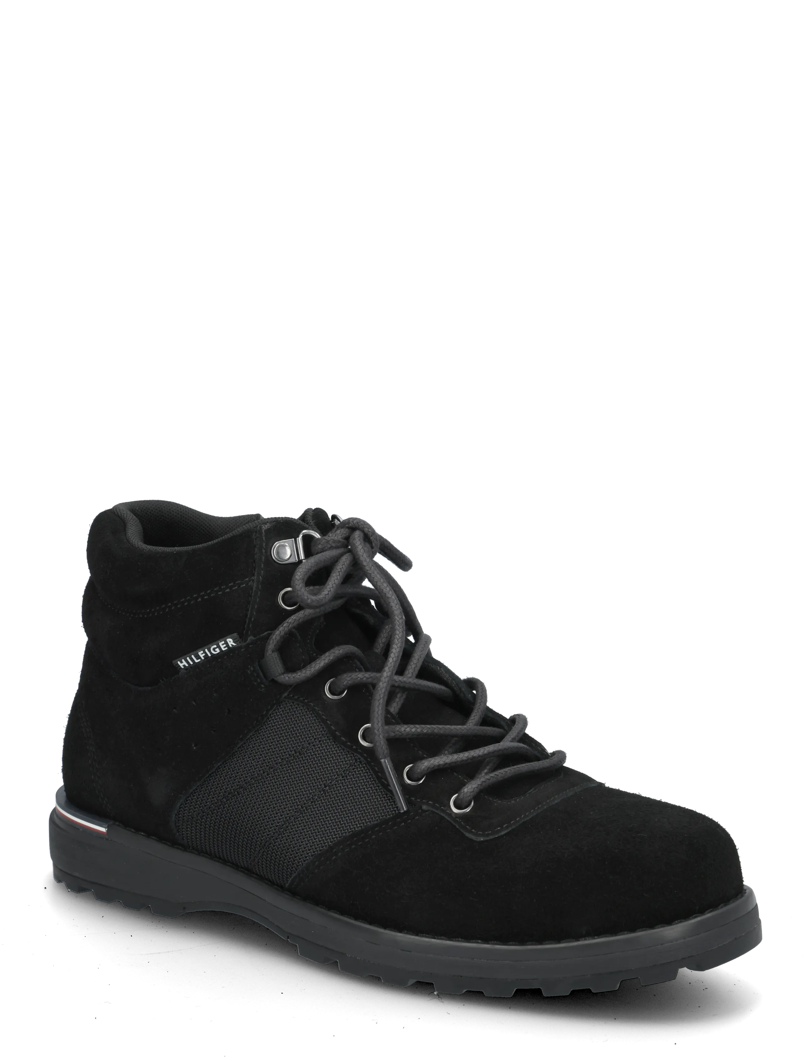 Tommy Hilfiger CORPORATE OUTDOOR SUEDE BOOT - Tommy Hilfiger - BLACK / black