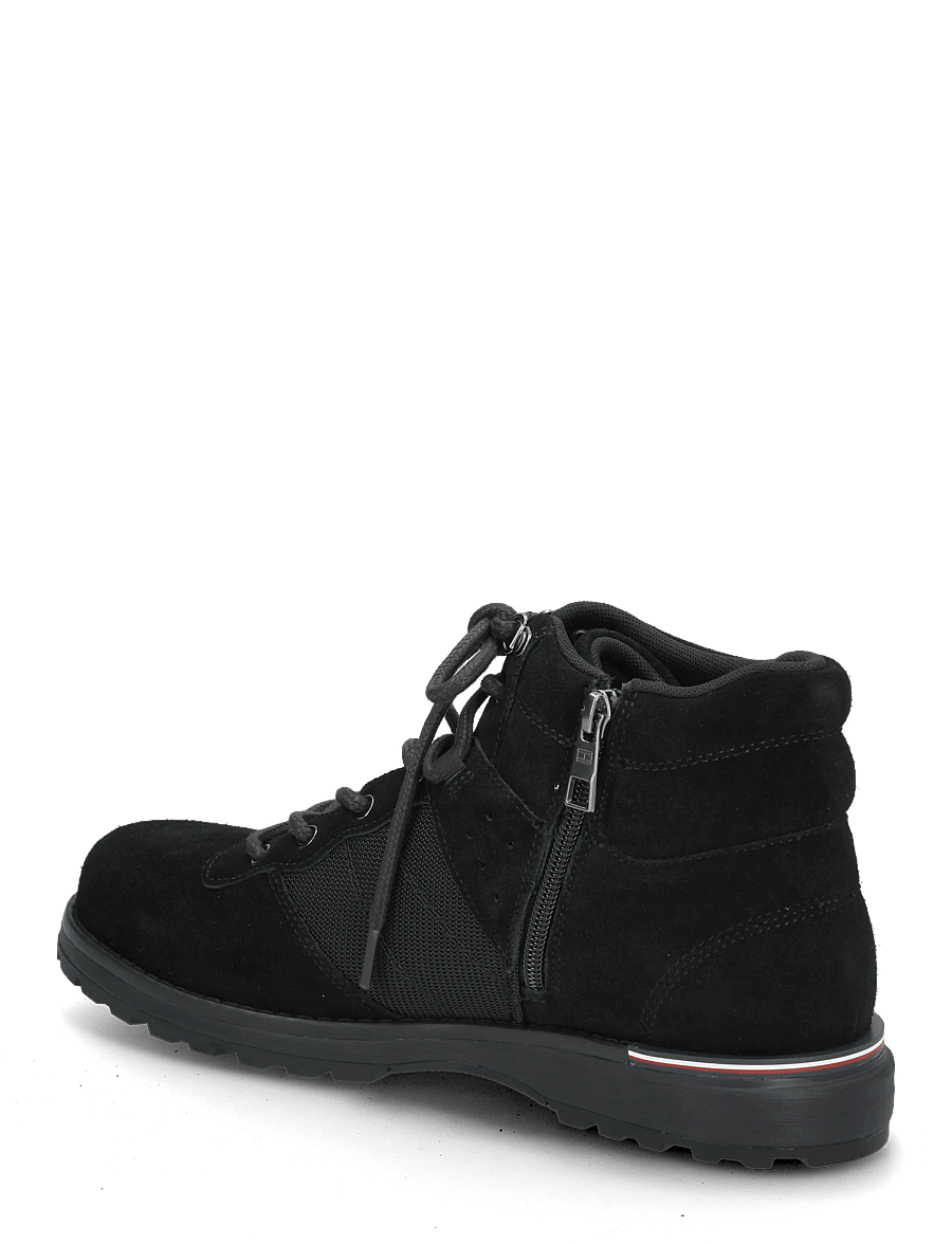 Tommy Hilfiger - CORPORATE OUTDOOR SUEDE BOOT - schnürstiefel - black - 1