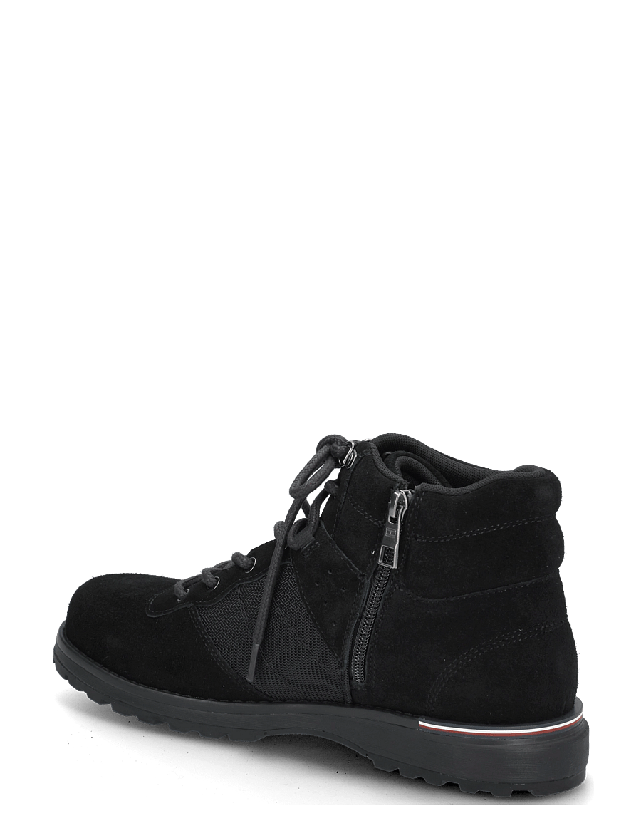 Tommy Hilfiger - CORPORATE OUTDOOR SUEDE BOOT - schnürstiefel - black - 1