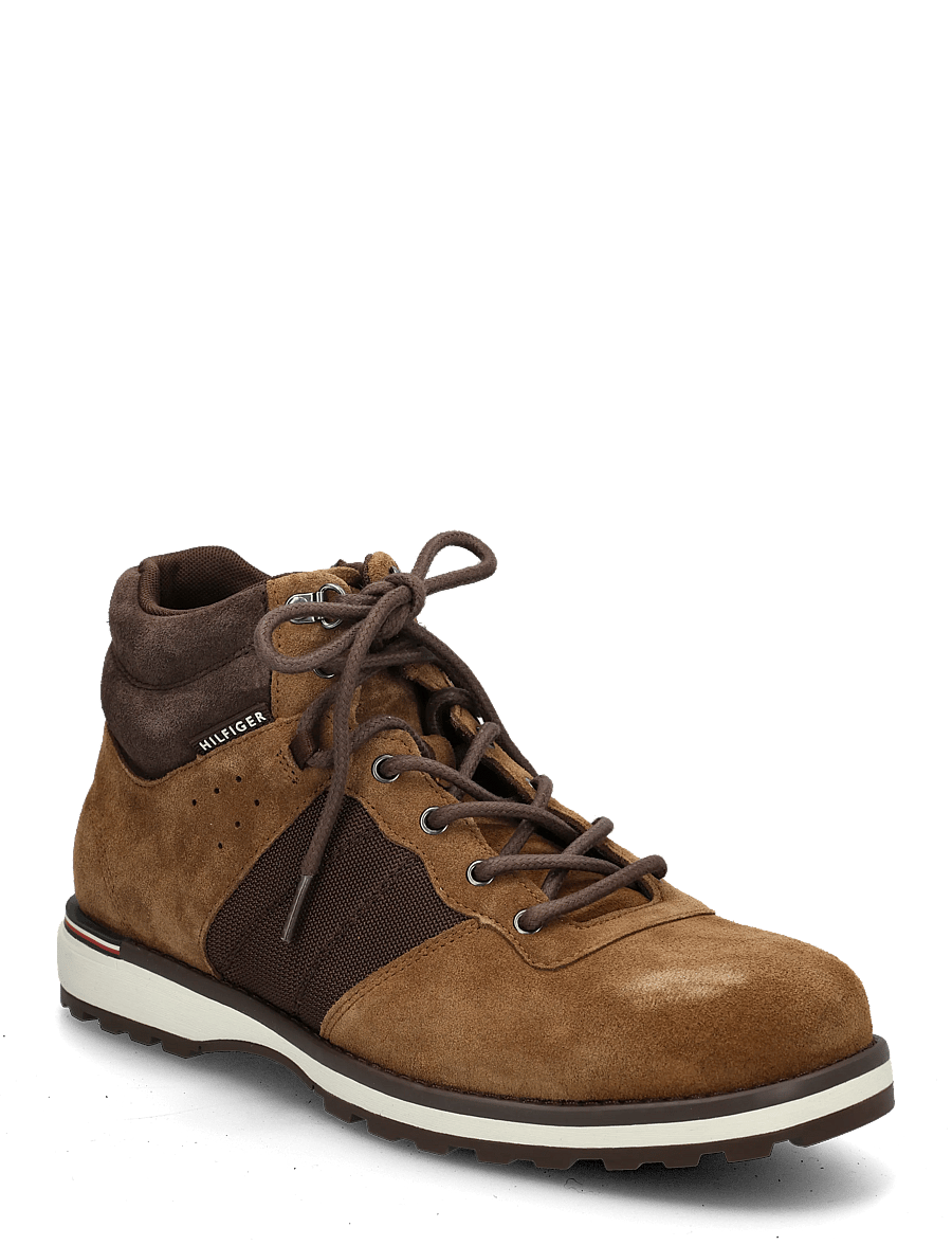 Tommy Hilfiger - CORPORATE OUTDOOR SUEDE BOOT - schnürstiefel - coconut grove - 0