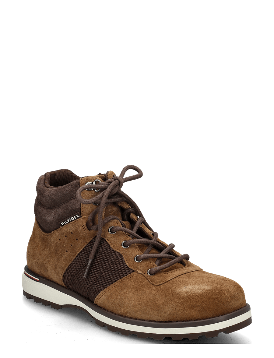 Tommy Hilfiger - CORPORATE OUTDOOR SUEDE BOOT - schnürstiefel - coconut grove - 0