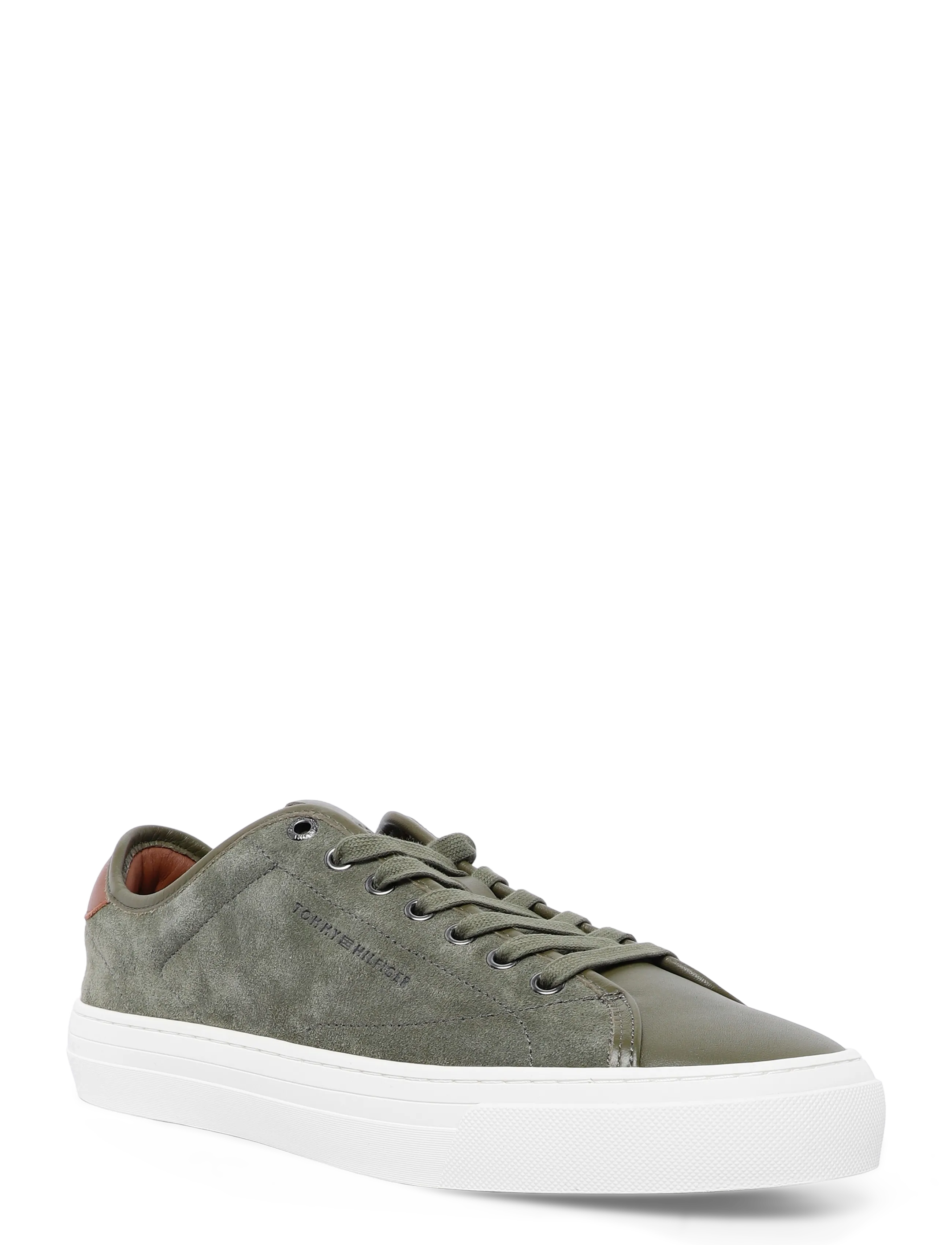 Tommy Hilfiger DRESS CASUAL MIX SNEAKERS - Low-Top Sneaker - PLATINUM OLIVE / khaki/green