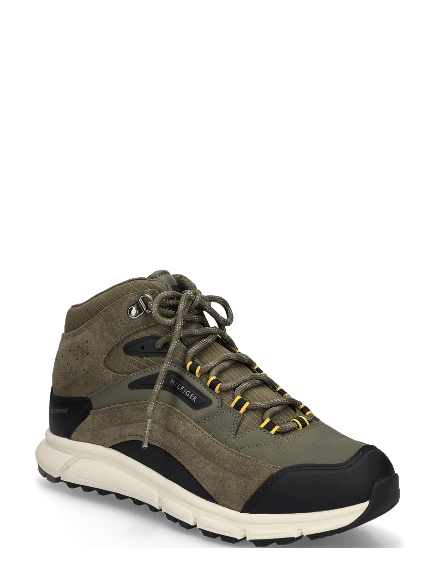 Tommy Hilfiger - HILFIGER WP MIX CHUKKA RUNNER - chukka boots - platinum olive - 0