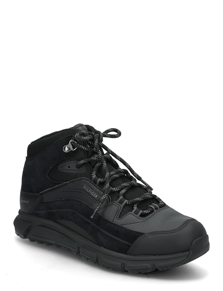 Tommy Hilfiger - HILFIGER WP MIX CHUKKA RUNNER - chukka boots - triple black - 0