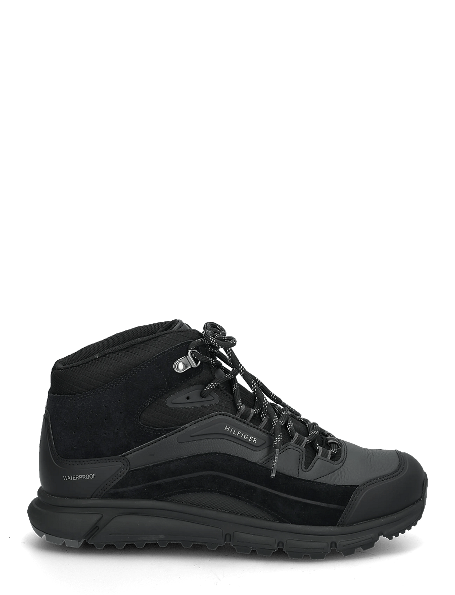 Tommy Hilfiger - HILFIGER WP MIX CHUKKA RUNNER - chukka boots - triple black - 2