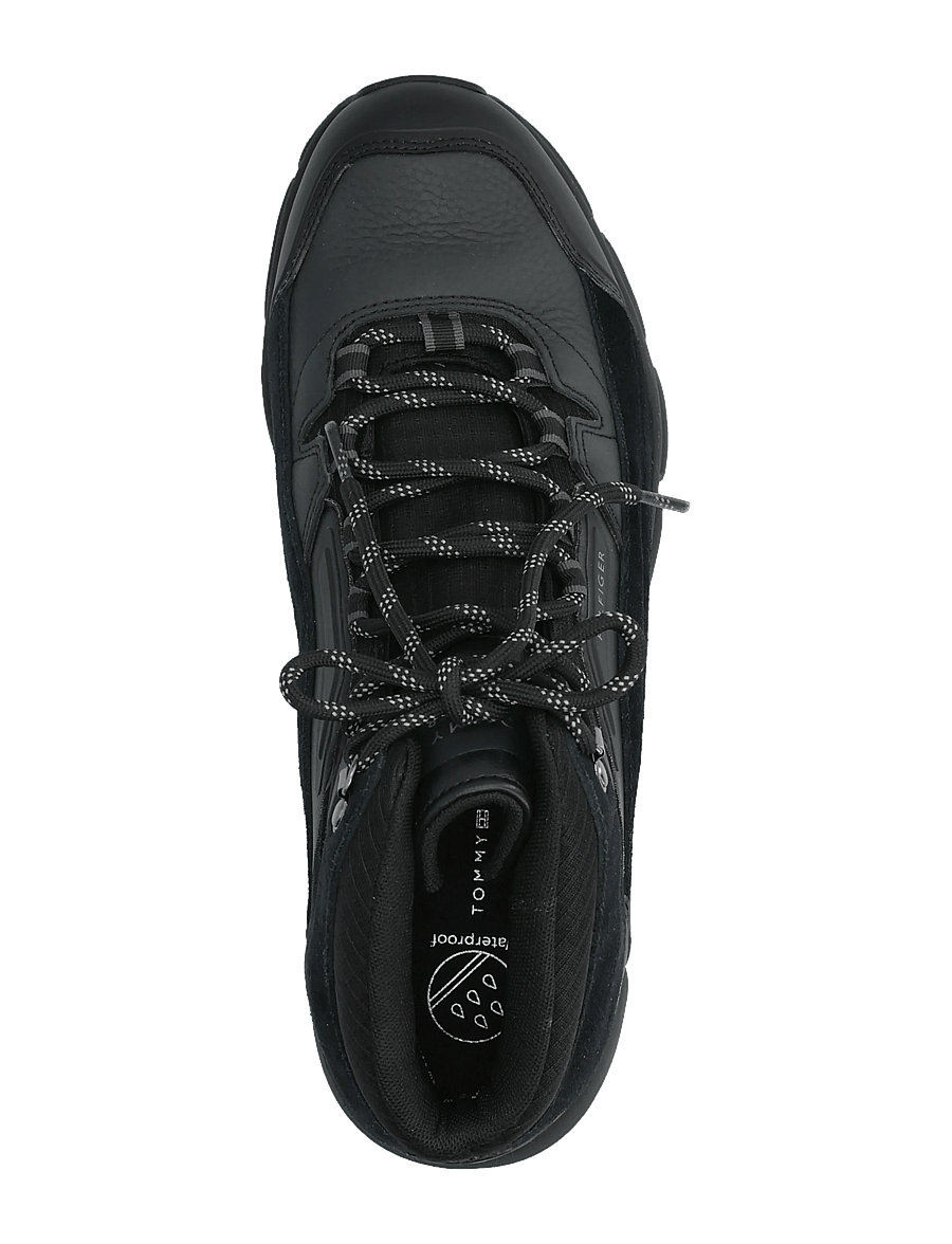 Tommy Hilfiger - HILFIGER WP MIX CHUKKA RUNNER - chukka boots - triple black - 3