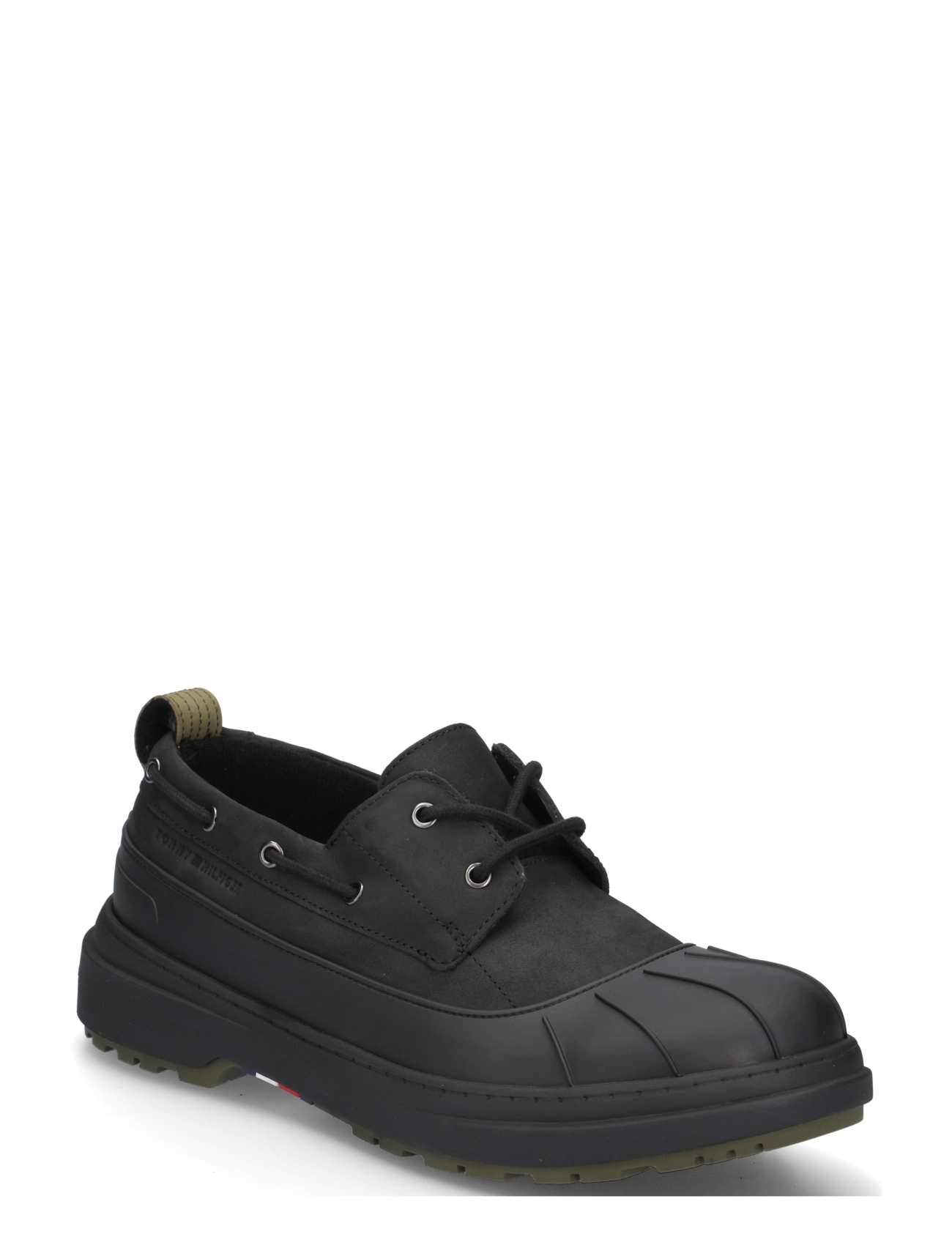 Tommy Hilfiger OUTDOOR RUBBER LTH SHOE WPM - Shoppa efter tillfälle - BLACK / black