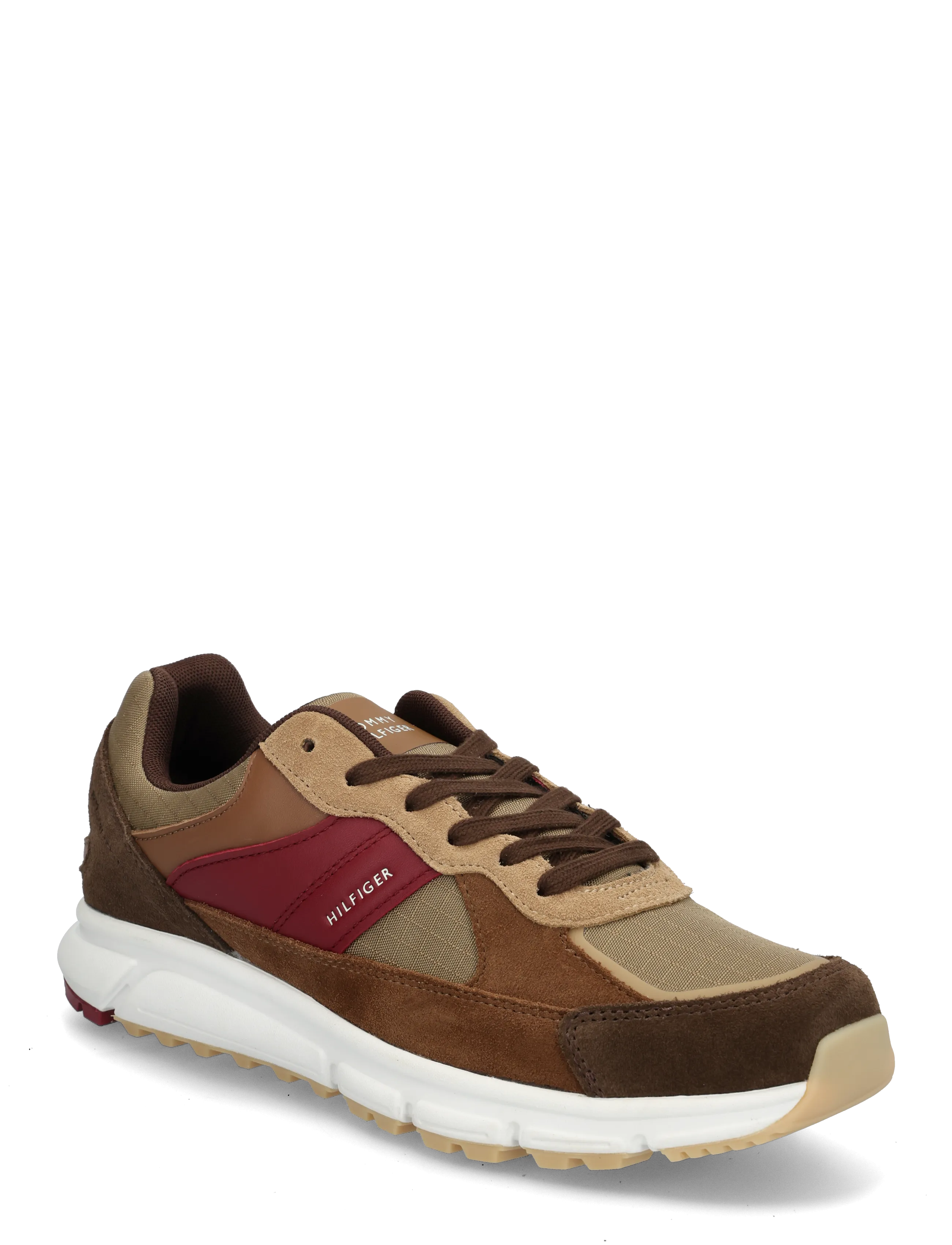 Tommy Hilfiger Hilfiger Mix Material Runner, Mænd, Blandet Materiale Løbesko, Brun, Str: 43
