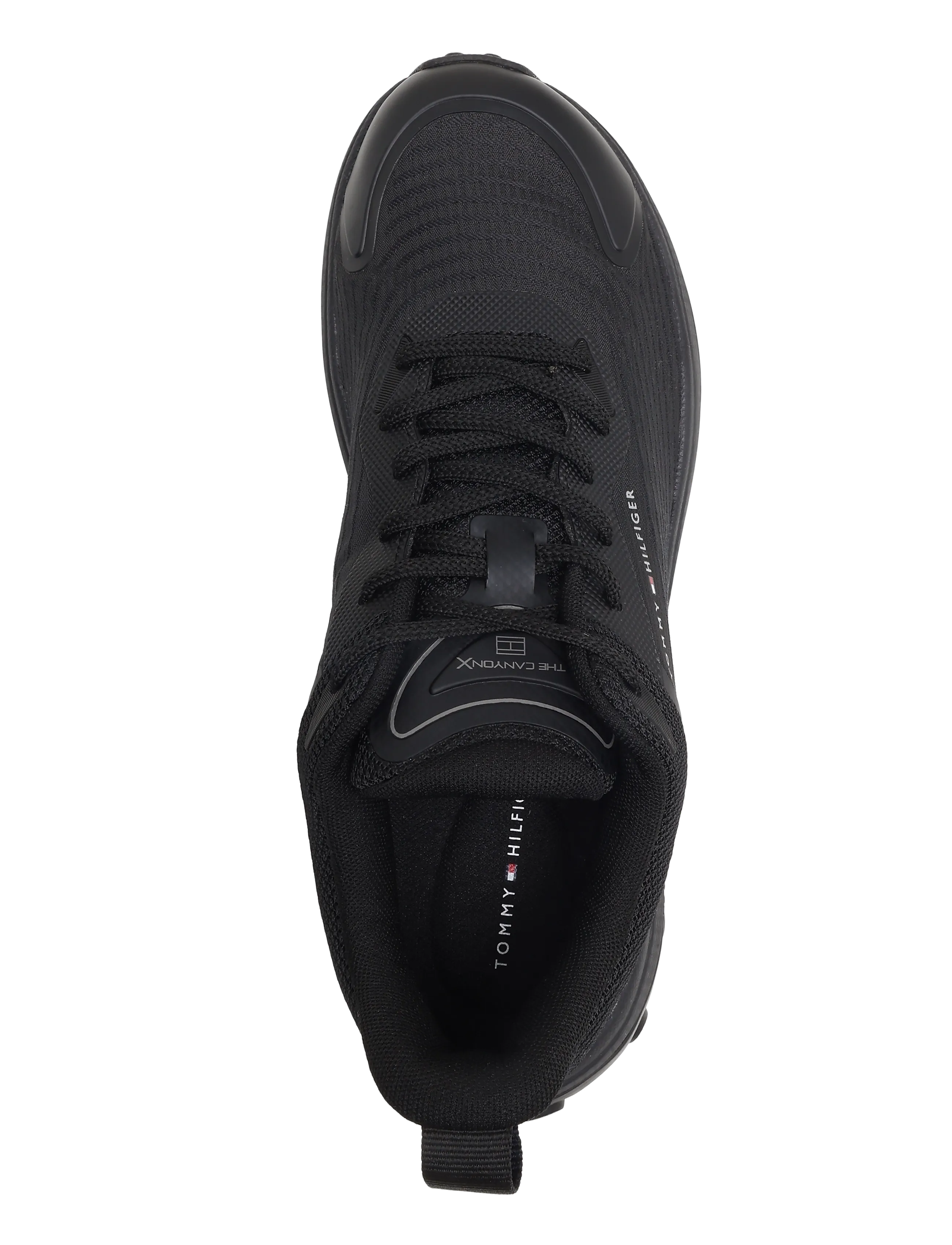 Tommy Hilfiger - THE CANYON X M KNIT RUNNER - lave sneakers - triple black - 3