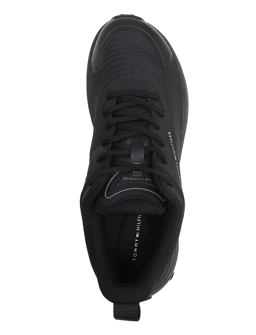 Tommy Hilfiger - THE CANYON X M KNIT RUNNER - lave sneakers - triple black - 3