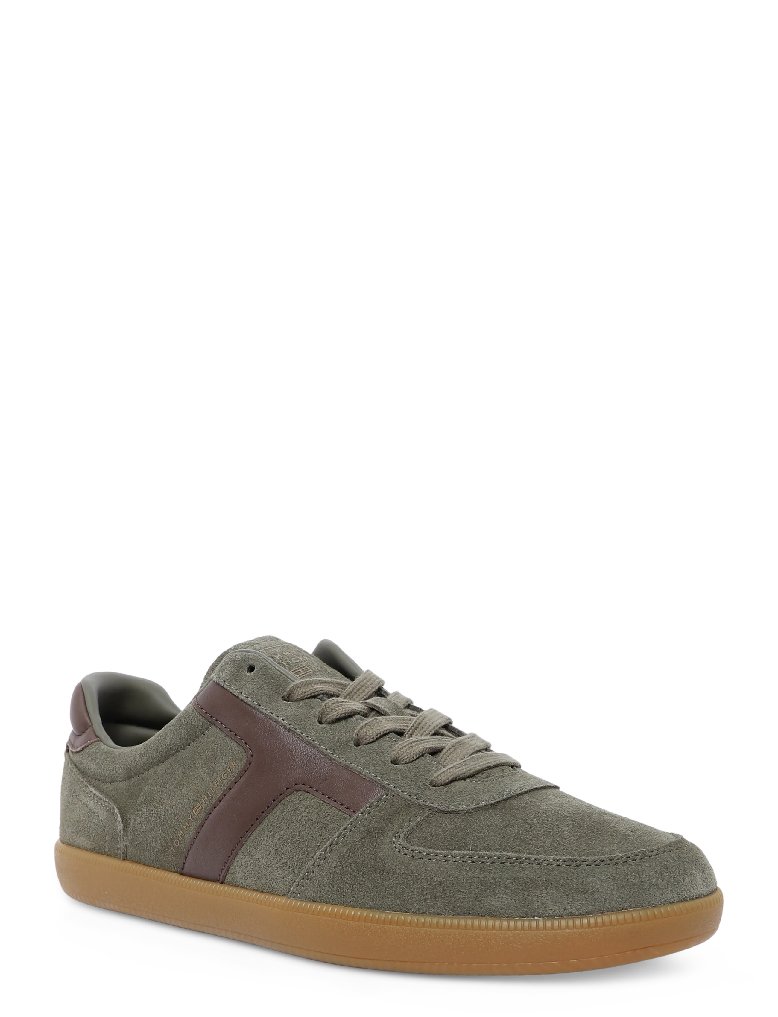 Tommy Hilfiger TH TRIBECA SNEAKER SUEDE - Low-Top Sneaker - PLATINUM OLIVE / khaki/green