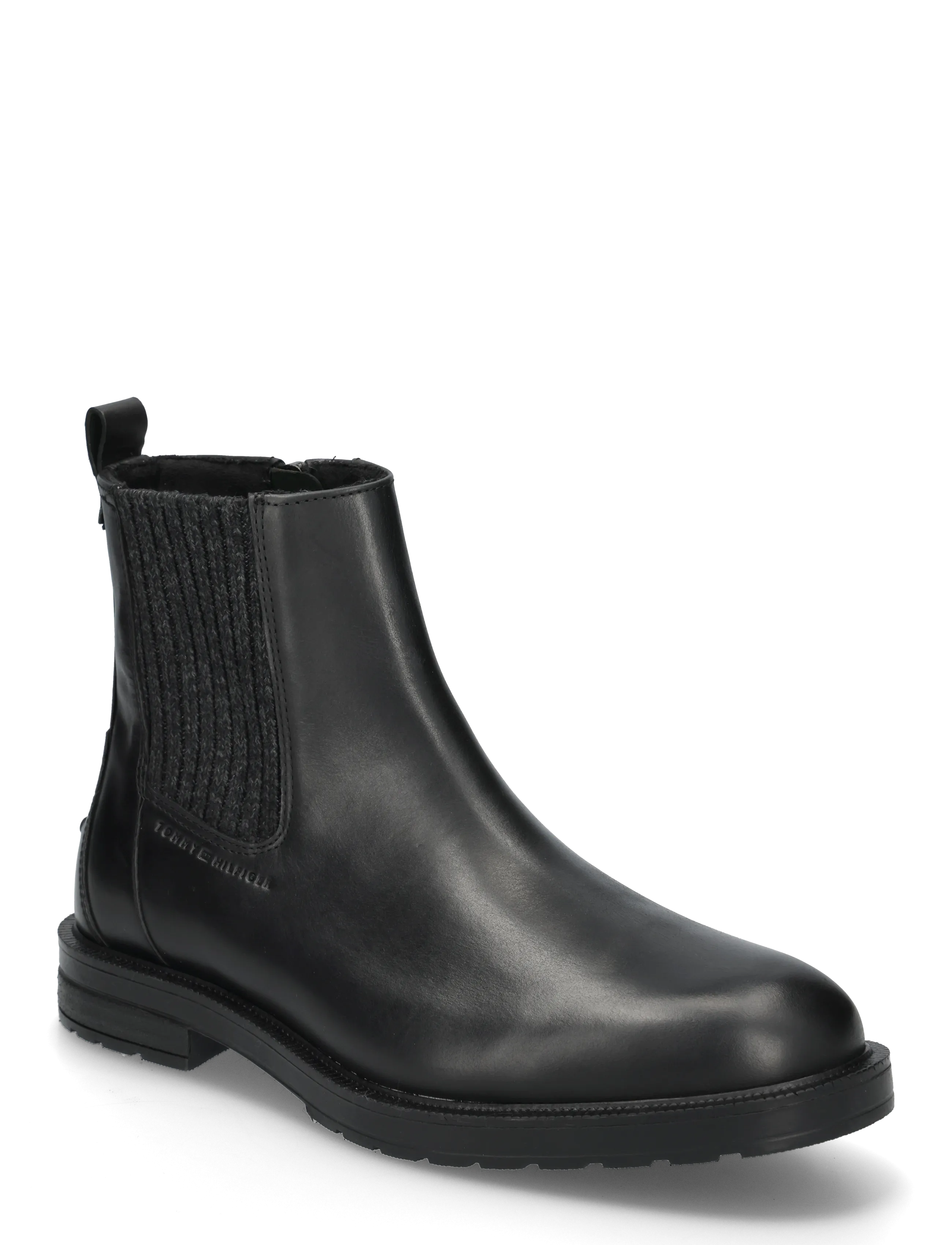 Tommy Hilfiger CLEATED HILFIGER BRUSH WL CHEL - Boots - BLACK / black