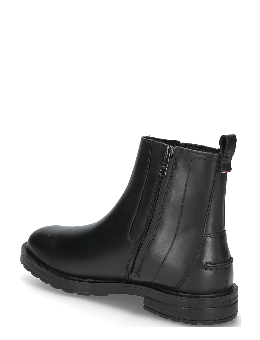 Tommy Hilfiger - CLEATED HILFIGER BRUSH WL CHEL - chelsea boots - black - 1
