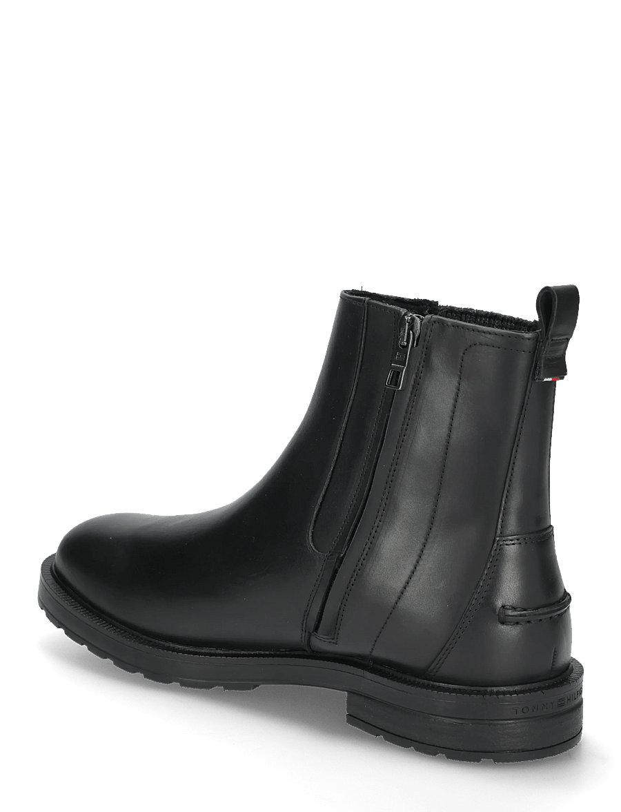 Tommy Hilfiger - CLEATED HILFIGER BRUSH WL CHEL - chelsea boots - black - 1