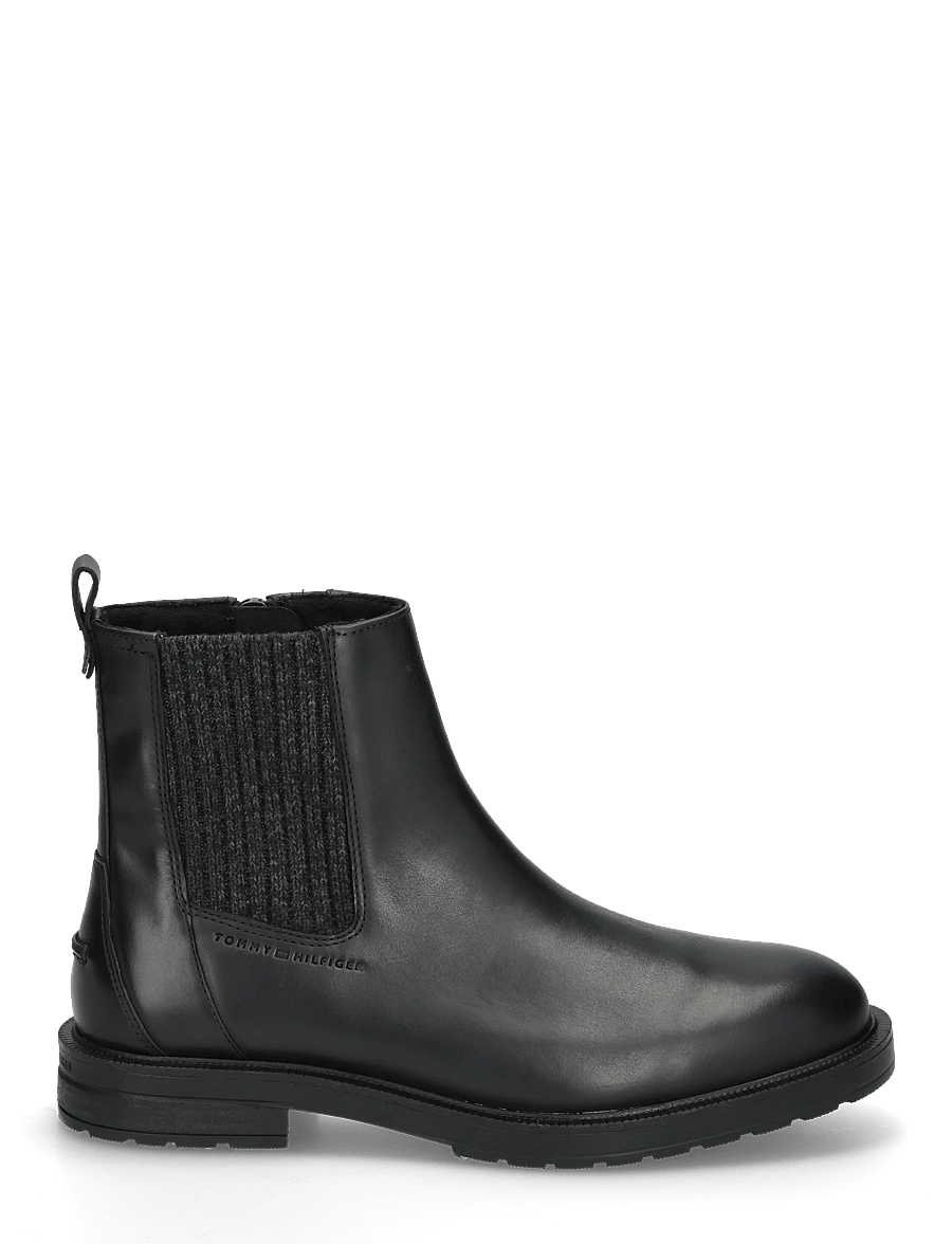 Tommy Hilfiger - CLEATED HILFIGER BRUSH WL CHEL - chelsea boots - black - 2