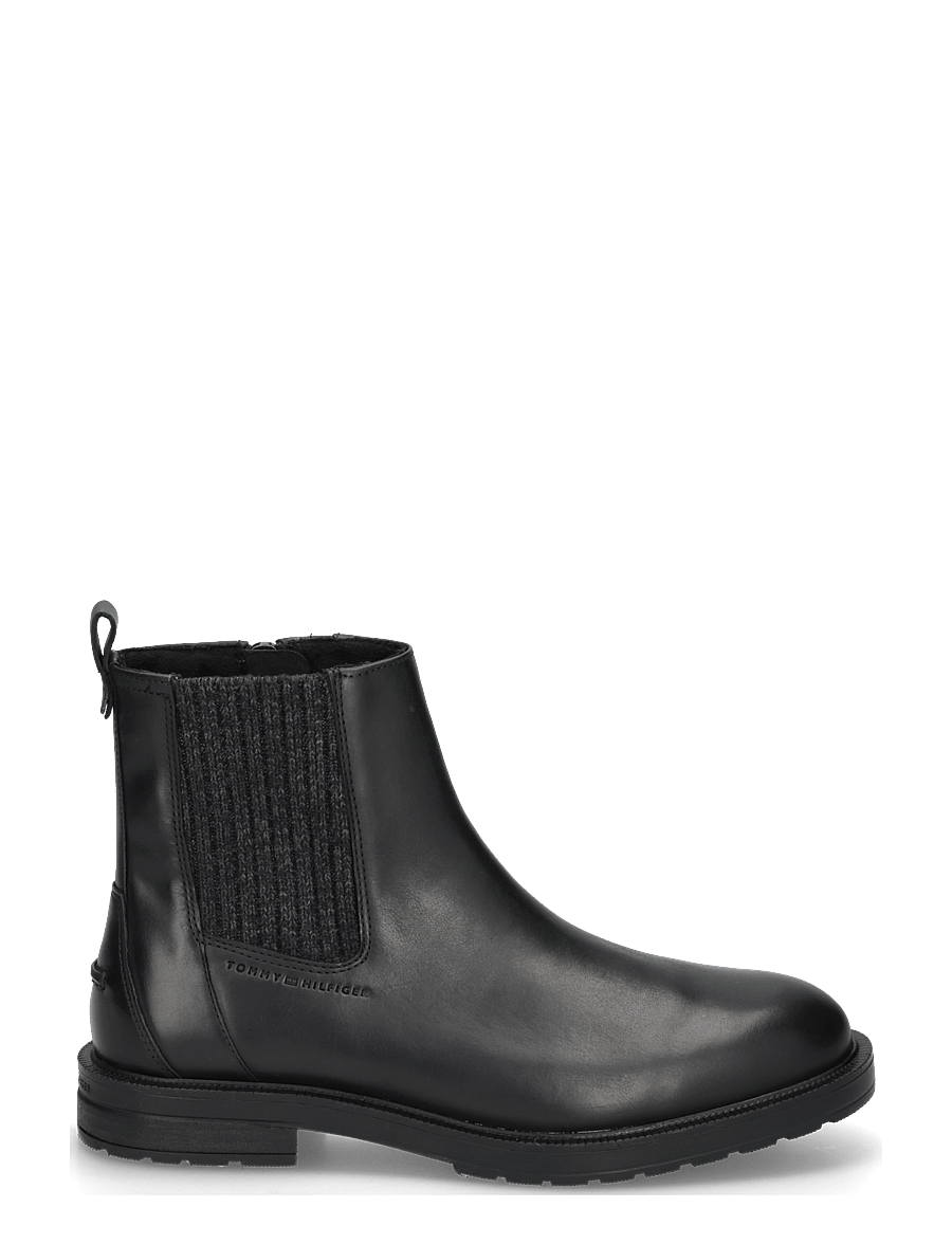 Tommy Hilfiger - CLEATED HILFIGER BRUSH WL CHEL - chelsea boots - black - 2
