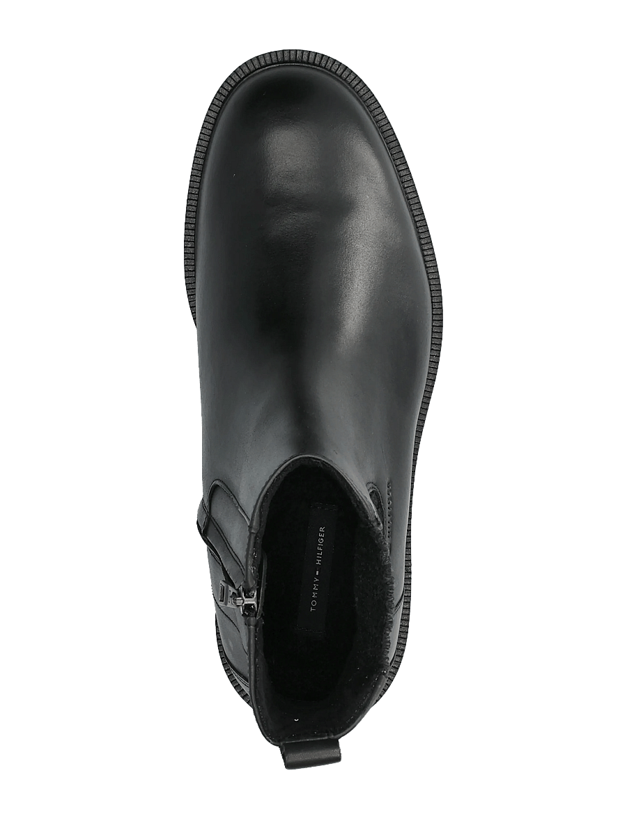 Tommy Hilfiger - CLEATED HILFIGER BRUSH WL CHEL - chelsea boots - black - 3
