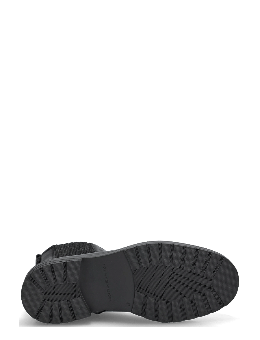 Tommy Hilfiger - CLEATED HILFIGER BRUSH WL CHEL - chelsea boots - black - 4