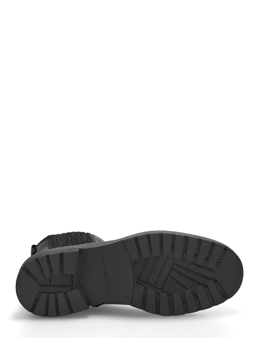 Tommy Hilfiger - CLEATED HILFIGER BRUSH WL CHEL - chelsea boots - black - 4