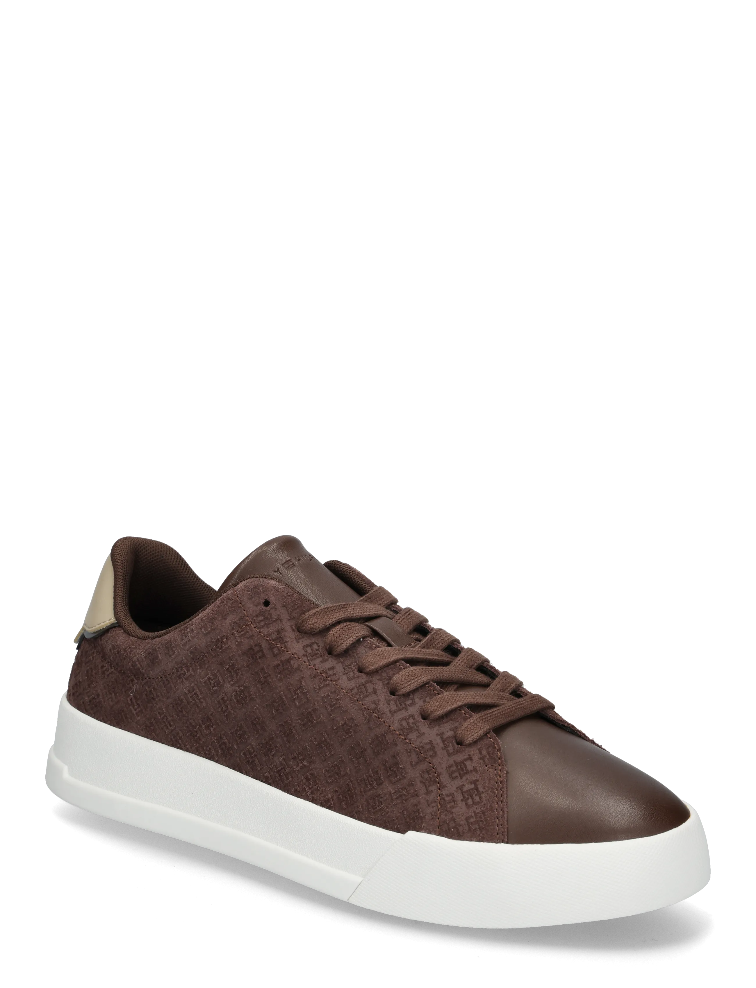 Tommy Hilfiger TH COURT LTH MIX  MONOGRAM - Skor - COCOA / brown
