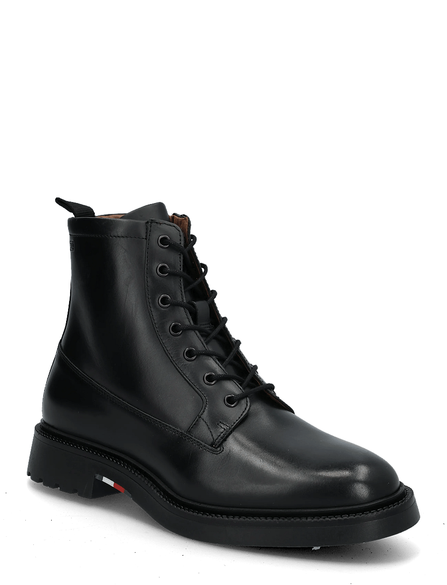 Tommy Hilfiger - CORPORATE CASUAL LTH BOOT - schnürstiefel - black - 0